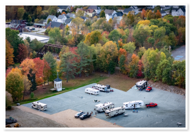 Aerial view of Little Town Campground