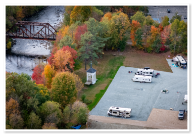 Aerial view of Little Town Campground