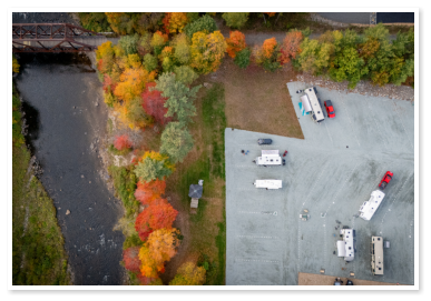 Aerial view of Little Town Campground