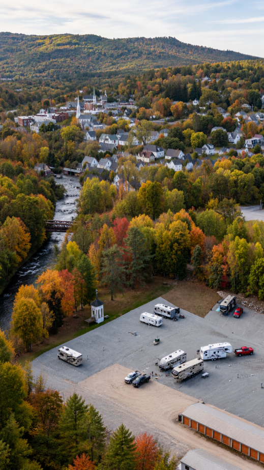 Arial view of Little Town Campground 